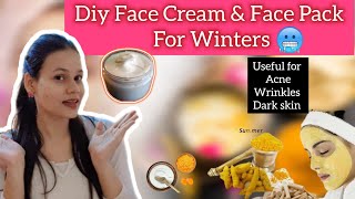 Diy winters cream amp face pack ✨🌿😍homemade remedies longvideo subscribe skincare [upl. by Ellehcrad]