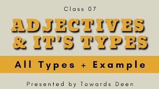 Adjective in English Grammar  Types of Adjective  Class 07  Amna Sajid Tricks to make Adjectives [upl. by Ondine]