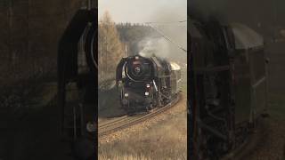 🇨🇿 Parní lokomotiva quotPětasedmaquot 475101 train vlak lokomotiva vlaky railway steam history [upl. by Cattima]