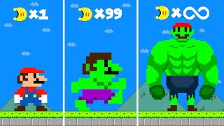 Super Mario Bros But Every Moon Powerups Make Mario MUSCLE Hulk [upl. by Nreval472]