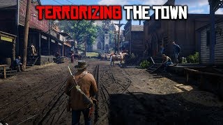 TERRORIZING THE TOWN  RDR2 OUTLAWS 3 [upl. by Anar68]