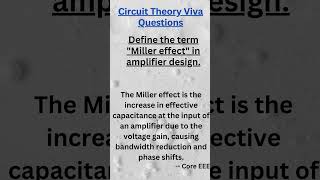 Miller Effect in Amplifiers Bandwidth Challenges engineering electroniccircuit [upl. by Anairda675]