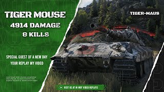 PzKpfw TigerMaus 120t Mountain Pass Medal Kolobanov  Wot Replays 104 [upl. by Isus921]