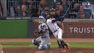 Dansby Swanson Hits GO AHEAD Home Run Off Max Scherzer [upl. by Groome532]