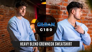 Gildan G180 Heavy Blend Crewneck Sweatshirt  BlankClothingca [upl. by Allyce]