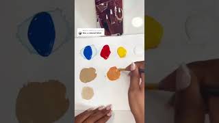 Mixing skin tones using my primary colors artist colormatching colortheory shorts art cool [upl. by Tremayne]