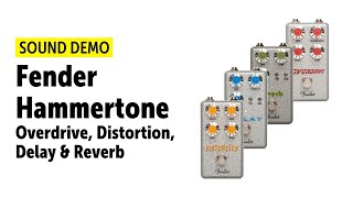 Fender Hammertone Overdrive Distortion Delay amp Reverb  Sound Demo no talking [upl. by Franz]