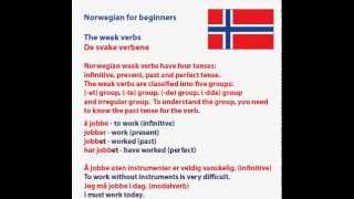 Learn Norwegian  The weak verbs  De svake verbene [upl. by Llevra]