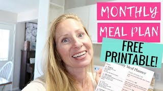 July 2018 Meal Planning on a Budget  FREE Printable Monthly Meal Planner [upl. by Rosabella735]