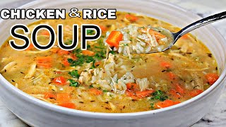 Easy Homemade Chicken and Rice Soup Recipe Easy Chicken Noodle Soup w Rice Recipe [upl. by Ambrosine]