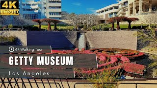 The Getty Museum  4K Walking Tour  Los Angeles California  Virtual Tour 4K 60 UHD [upl. by Ahseek148]