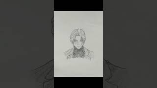 Johan liebert sketch GlowArt sketch drawing johanliebert art glowart shorts [upl. by Fang]