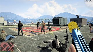 GTA 5  Michael And Friends TEN STAR UPNATOMIZER COP BATTLE RDE 401 [upl. by Eniawed]