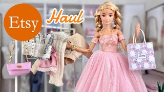 Barbie ETSY Shop Haul Realistic Doll Clothes amp Accessories Review [upl. by Terej]