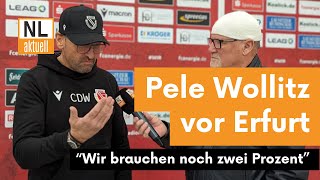 FC Energie Cottbus  Pele Wollitz vor Erfurt  quotWir müssen noch zwei drei Prozent draufpackenquot [upl. by Georgine395]