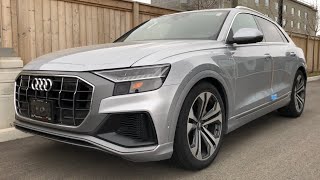 2020 Audi Q8 Prestige 55 TFSI Quattro 335HP Florett Silver Metallic  InDepth Visual Walk Around [upl. by Nimaj]