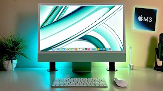 NEW 2023 24quot M3 Apple iMac GREEN  Unboxing Review amp Tour  Best Value PC on the Market [upl. by Enyawud]