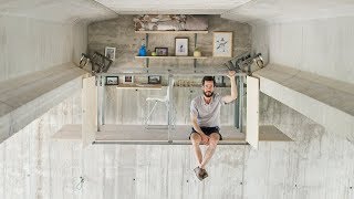 Fernando Abellanas suspends micro studio beneath a bridge in Valencia [upl. by Nies]