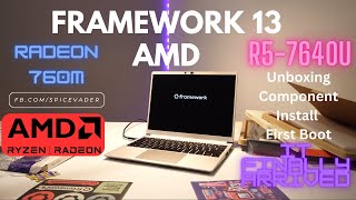 Framework Laptop 13 AMD DIY Edition  Ryzen 5 7640U Unboxing and First Look [upl. by Nahgam]