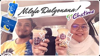 Chatime NILOFA DalgoNana  Nilofa Banana di Chatime  Milk Tea VS Chocolate [upl. by Ahselak]