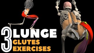 3 Challenging Lunge Exercises for Strong Glutes [upl. by Gypsie636]