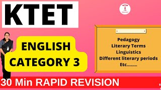 ktet category 3 English rapid revision with important topics [upl. by Neelhtac]