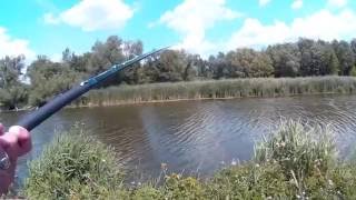 Fishing with a 13 Telescopic Fixed Line Fishing Pole [upl. by Milewski100]