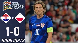 Croatia vs Poland 10 Highlights UEFA Nations League 202425 [upl. by Einattirb]