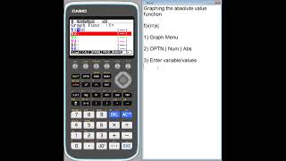 fxCG50 Graphing An Absolute Value Function [upl. by Baily]