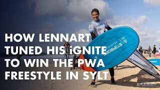 How Lennart Neubauer Tuned his iGnite When He Won The PWA Freestyle in Sylt [upl. by Naletak]