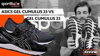 Asics Gel Cumulus 23 vs Cumulus 22 Comparison Shoe Review  Sportitude [upl. by Esidnac597]