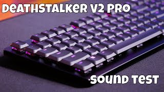 Razer DeathStalker V2 Pro linear switch sound test Linear Optical keyswitches [upl. by Stanford]