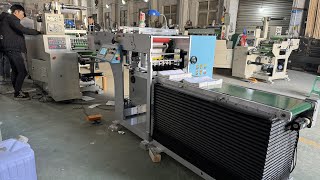 FD320 Label Folding Machine  DES320DC Double Rotary Die Cutter Connection Inline Running [upl. by Libys]