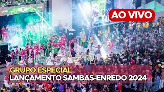 AO VIVO CARNAVAL 2024  LANÇAMENTO DOS SAMBAS  ESPECIAL [upl. by Eetse]