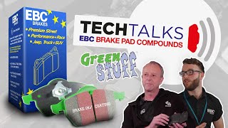 Greenstuff Pads  Tech Talks – EBC Brakes Pad Compounds [upl. by Snoddy92]