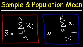 Sample Mean and Population Mean  Statistics [upl. by Aufmann]