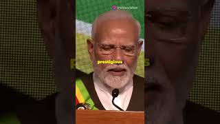 PM Modi Receives Guyanas Highest National Award shorts [upl. by Anilek]