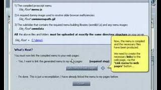 AllWebMenus  How to compile and link your menus [upl. by Haggi]