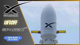 Lanzamiento SpaceX  Falcon9  Misión Starlink  26102024 [upl. by Garbe]