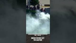 Smoke brings out the caution 😳 NASCAR racing Kansas [upl. by Ennaus17]