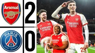 Arsenal Vs PSG 20 match reaction  We gonna win this Champions league 😲 [upl. by Maureen]