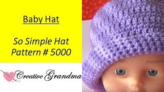 5000 So Simple Baby Hat  Free Pattern at end of video 5000 Purple Baby Hats Needed [upl. by Ahtikal898]