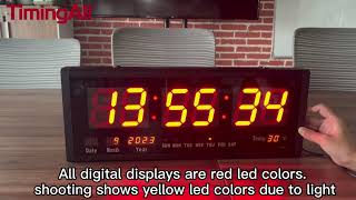 ExtraLarge LED Digital Calendar Display With Indoor Temperature Date And day of the week [upl. by Enyawd]