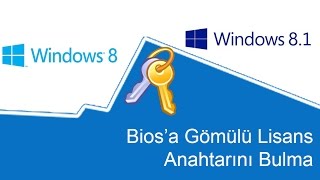 BIOSa Gömülü Windows 8 ve 81 Ürün Anahtarı Product Key Nasıl Bulunur [upl. by Aiciled31]