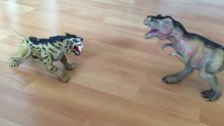 Saber Tooth Cat VS Trex [upl. by Goldi]