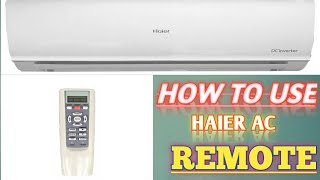 How To Use Haier AC RemoteComplete Review in UrduHindiKashi Search [upl. by Beauchamp]