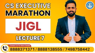 CS Executive OldNew l Marathon l JIGL l Lecture 7 l Dec 23 l CS Akshay Bahirwade MBA LLB SET [upl. by Ttnerb]