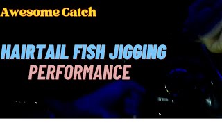 Catching hairtail fish with jigging technique [upl. by Kirst]