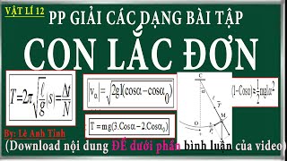 Các dạng bài tập về con lắc đơn [upl. by Nylyahs]