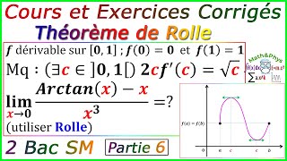 Dérivabilité  Théorème de Rolle  2 Bac SM  Partie 6 [upl. by Brandes]